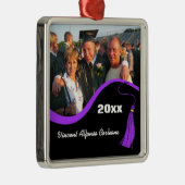 Paars Afstuderen Tassel Metalen Ornament (Rechts)