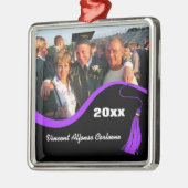 Paars Afstuderen Tassel Metalen Ornament (Links)