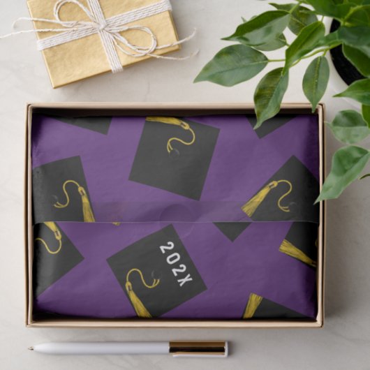 Paars Afstuderen Tissuepapier (Geschenk)