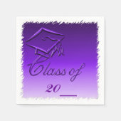 Paars Afstuderen van de middelbare school Servetten (Voorkant)