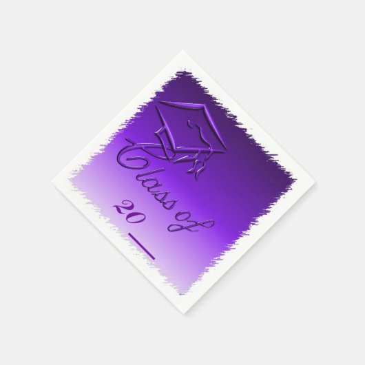 Paars Afstuderen van de middelbare school Servetten (Hoek)