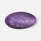 Paars Afstuderen voor buitengebruik Borden Papieren Bordje (Gekanteld)