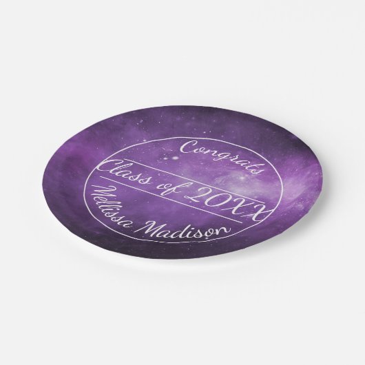 Paars Afstuderen voor buitengebruik Borden Papieren Bordje (Gekanteld)