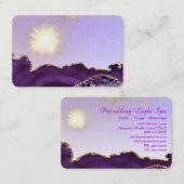 *~* Paars agaat - Energieramp van licht Visitekaartje (Voorkant / Achterkant)