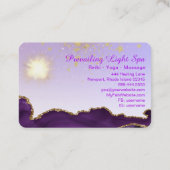 *~* Paars agaat - Energieramp van licht Visitekaartje (Achterkant)