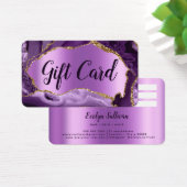 Paars AGATE Cadeaubon Visitekaartje (Bureau)