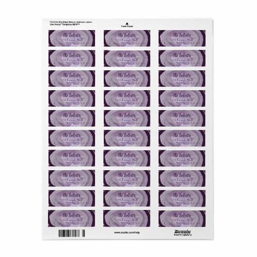 Paars Agate Etiket (Full Sheet)