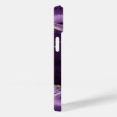 Paars Agate Geode Monogram Naam Gold Glitter Case-Mate iPhone Case (Achterkant / Rechts)