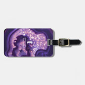 Paars Agate Monogram Bagagelabel (Voorkant horizontaal)