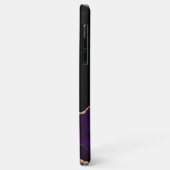 Paars Agate Monogram Gold Glitter Case-Mate iPhone Case (Achterkant/links)