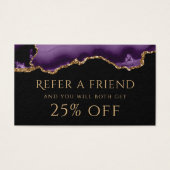 paars agate Referral Kaart (Voorkant)