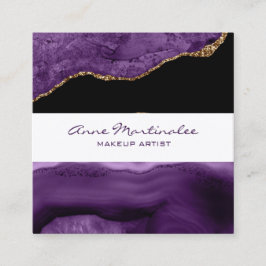 Paars Agate Square Visitekaartje