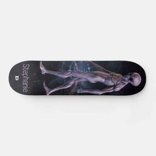 Paars Alien D-merkskateboard Persoonlijk Skateboard (Horizontaal)