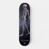 Paars Alien D-merkskateboard Persoonlijk Skateboard (Voorkant)