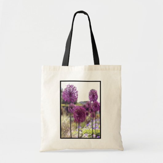 Paars alium tote bag (Voorkant)
