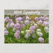  Paars Allium Garden Flowers Sympathie Briefkaart (Voorkant)