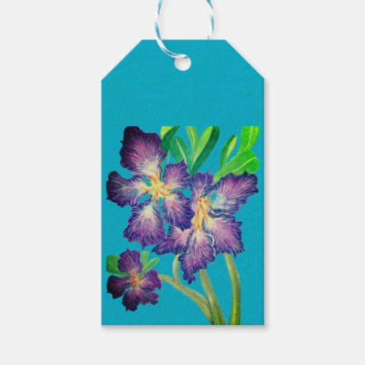 Paars aluminium cadeaulabel (Voorkant)