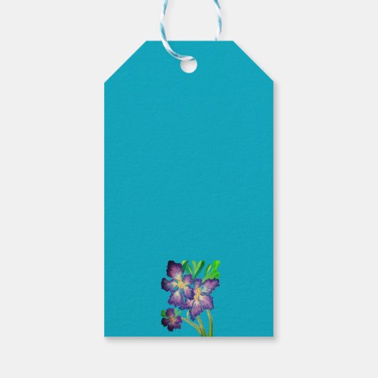 Paars aluminium cadeaulabel (Achterkant)