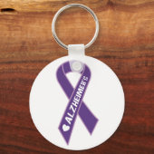 Paars Alzheimer Ribbon Sleutelhanger (Voorkant)