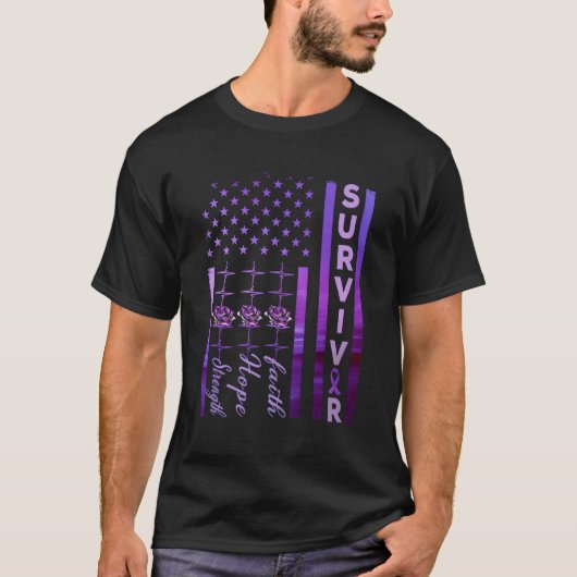 Paars-Amerikaans huiselijk geweld T-shirt (Voorkant)