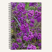 Paars-Amerikaanse Beautyberry Botanisch Notitieboek (Voorkant)