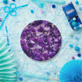 Paars Amethyst Crystal Geode Pareltjes Bord (Feest)