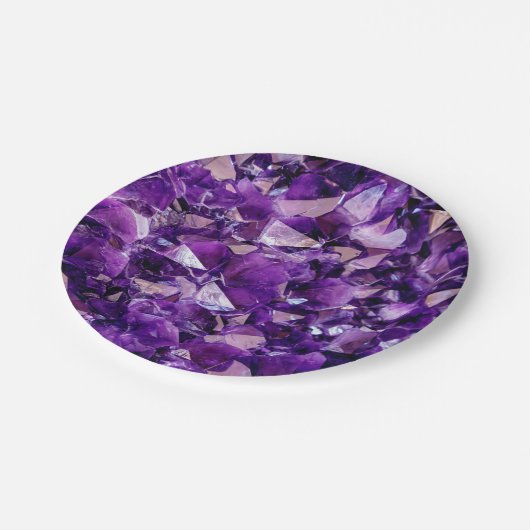 Paars Amethyst Crystal Geode Pareltjes Bord (Gekanteld)