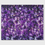 Paars Amethyst Crystal Wrapping Paper Cadeaupapier (Vlak)