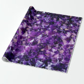 Paars Amethyst Crystal Wrapping Paper Cadeaupapier (Uitgerold)