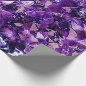 Paars Amethyst Crystal Wrapping Paper Cadeaupapier (Hoek)