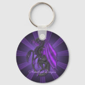 Paars Amethyst Dragon Sleutelhanger (Voorkant)
