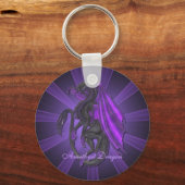 Paars Amethyst Dragon Sleutelhanger (Voorkant)
