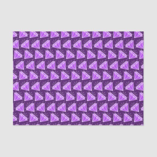 Paars amethyst gemstone grafisch kunststofpapier tissuepapier (Voorkant)