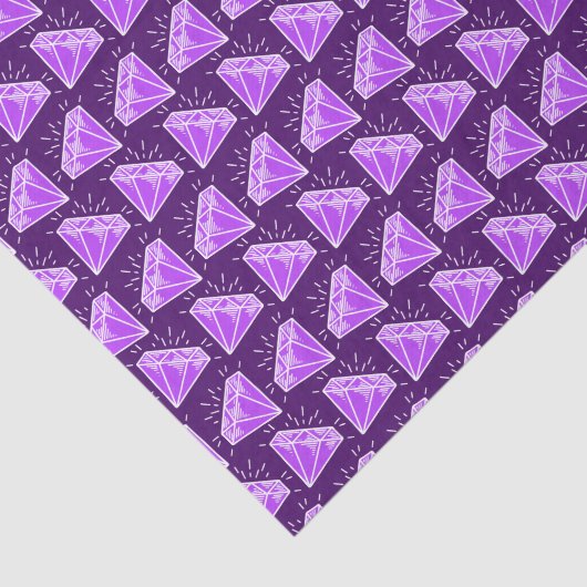 Paars amethyst gemstone grafisch kunststofpapier tissuepapier (Detail)