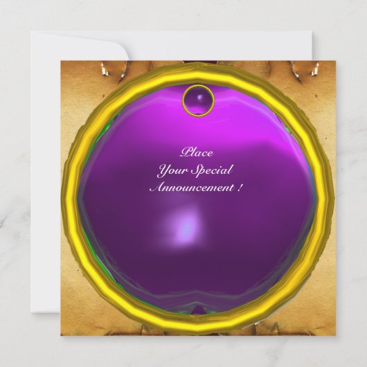 Paars amethyst perkament kaart (Achterkant)