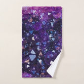 Paars Amethyst Quartz Crystal Bad Handdoek (Handdoek)