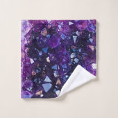 Paars Amethyst Quartz Crystal Bad Handdoek (Wasdoekje)