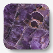 Paars Amethyst Quartz Crystal Papieren Bordje (Voorkant)
