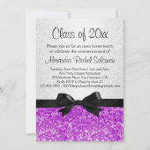 Paars/Amethyst Sparkle-look Afstuderen Invitation Kaart (Voorkant)