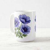 Paars Anemoon Boeket Koffiemok (Voorkant links)