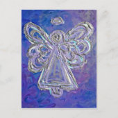 Paars Angel Briefkaart (Voorkant)