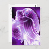 Paars Angel Briefkaart (Voorkant / Achterkant)