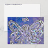 Paars Angel Briefkaart (Voorkant / Achterkant)