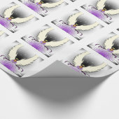 Paars Angel-pakpapier Cadeaupapier (Hoek)
