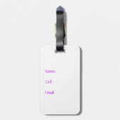 Paars Angel Travel Label Bagagelabel (Achterkant verticaal)