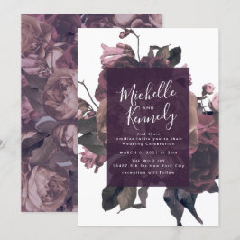 Paars Antiek Roos Fantasy Weddenschap Kaart