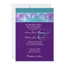 Paars Aqua Blue Dahlia Petals Wedding Recycled V2