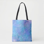 Paars, Aqua en Blauw Abstract Ontwerp Tote Bag (Voorkant)