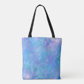 Paars, Aqua en Blauw Abstract Ontwerp Tote Bag (Achterkant)
