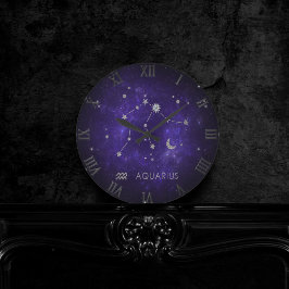 Paars Aquarius Zodiac | Astrologie Horoscope Ronde Klok